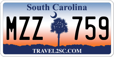 SC license plate MZZ759