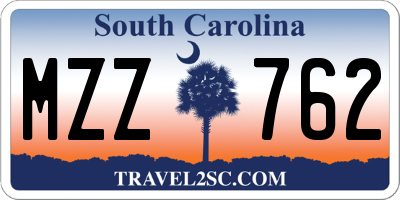 SC license plate MZZ762