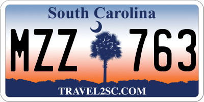 SC license plate MZZ763