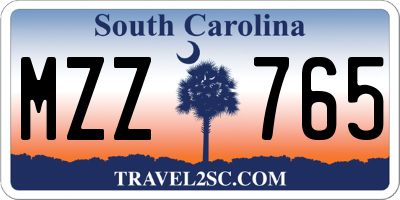 SC license plate MZZ765