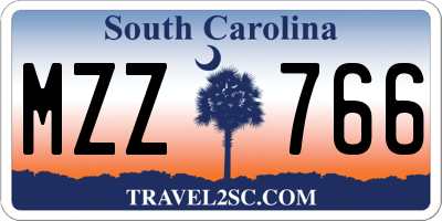 SC license plate MZZ766