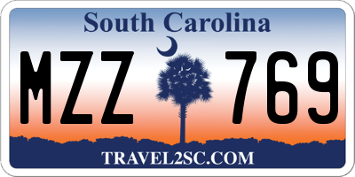 SC license plate MZZ769