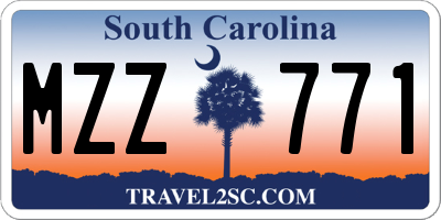 SC license plate MZZ771