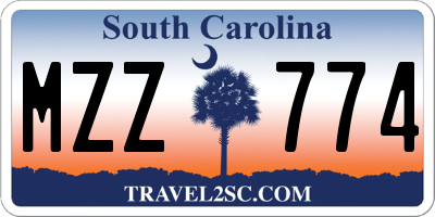 SC license plate MZZ774