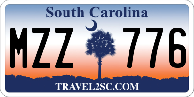 SC license plate MZZ776