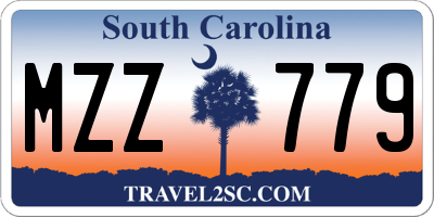 SC license plate MZZ779