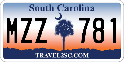 SC license plate MZZ781