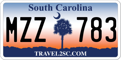 SC license plate MZZ783