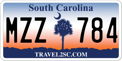 SC license plate MZZ784