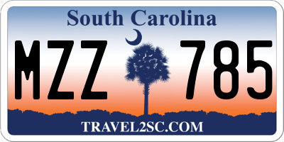 SC license plate MZZ785