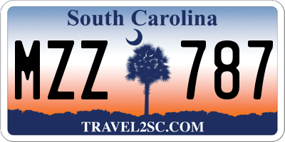 SC license plate MZZ787