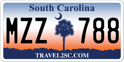 SC license plate MZZ788