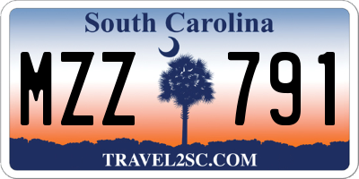 SC license plate MZZ791