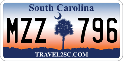 SC license plate MZZ796