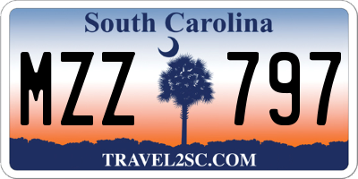 SC license plate MZZ797
