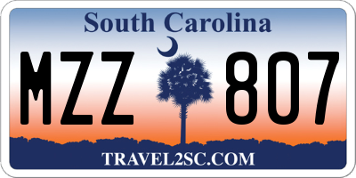 SC license plate MZZ807