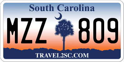 SC license plate MZZ809