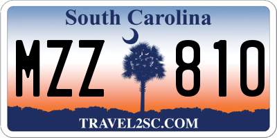 SC license plate MZZ810