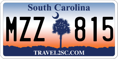 SC license plate MZZ815