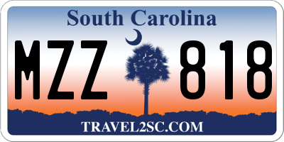 SC license plate MZZ818