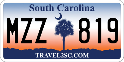 SC license plate MZZ819