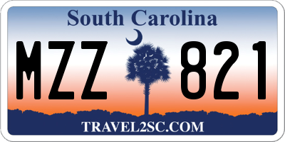 SC license plate MZZ821
