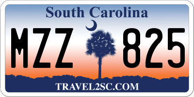 SC license plate MZZ825