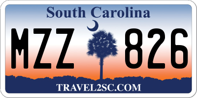 SC license plate MZZ826