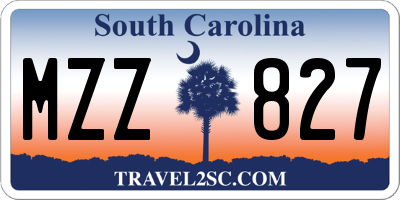 SC license plate MZZ827