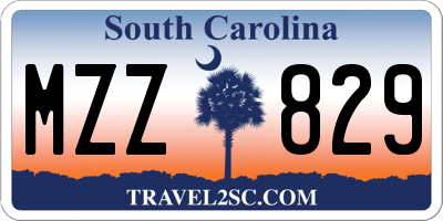 SC license plate MZZ829