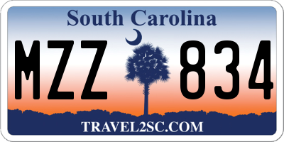 SC license plate MZZ834