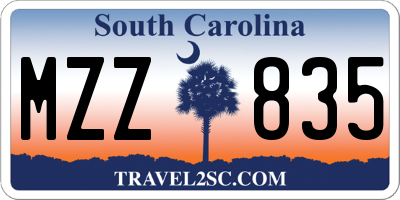SC license plate MZZ835