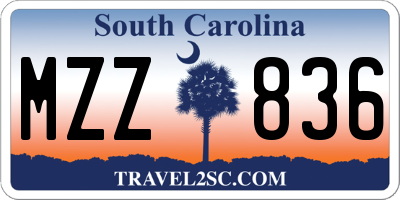SC license plate MZZ836