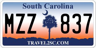 SC license plate MZZ837