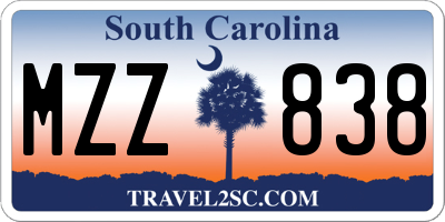 SC license plate MZZ838