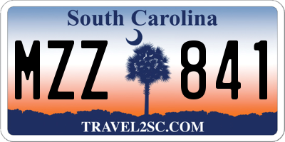 SC license plate MZZ841
