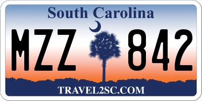 SC license plate MZZ842