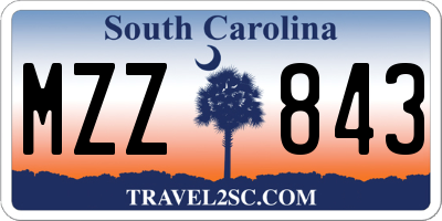 SC license plate MZZ843