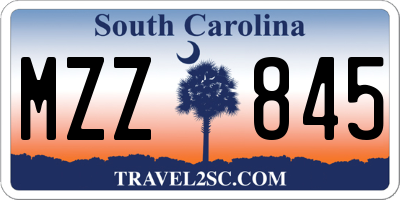 SC license plate MZZ845