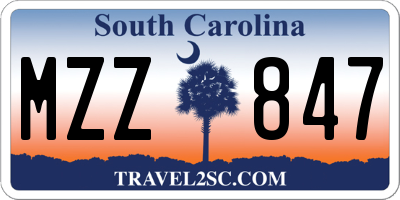 SC license plate MZZ847