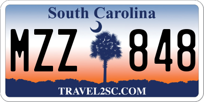 SC license plate MZZ848