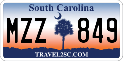 SC license plate MZZ849