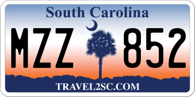 SC license plate MZZ852