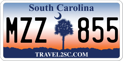SC license plate MZZ855