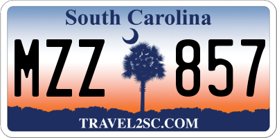 SC license plate MZZ857
