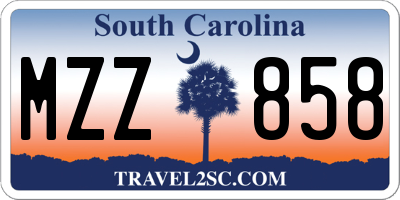 SC license plate MZZ858