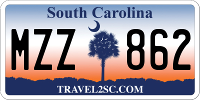 SC license plate MZZ862