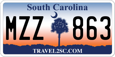 SC license plate MZZ863