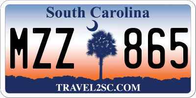 SC license plate MZZ865