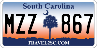 SC license plate MZZ867